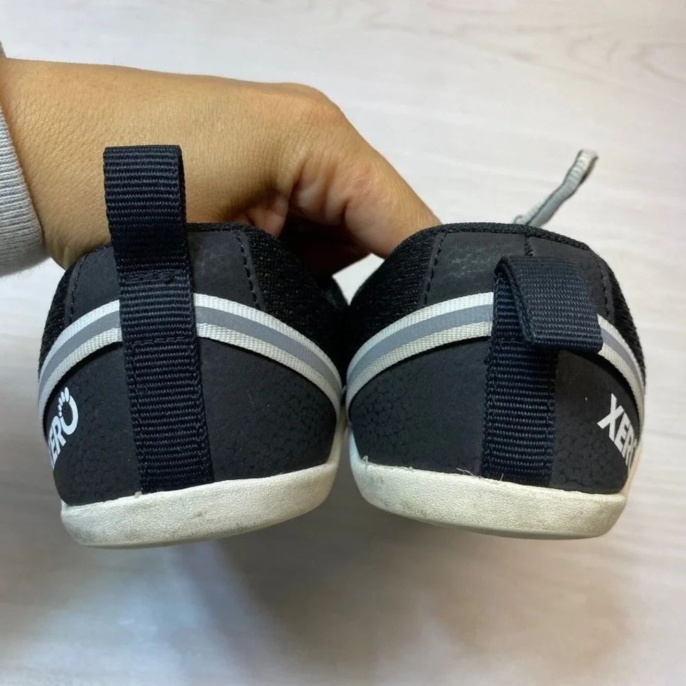 Xero Shoes Womens 7 Prio Running Shoes Minimalist Barefoot Black Mesh Sneakers